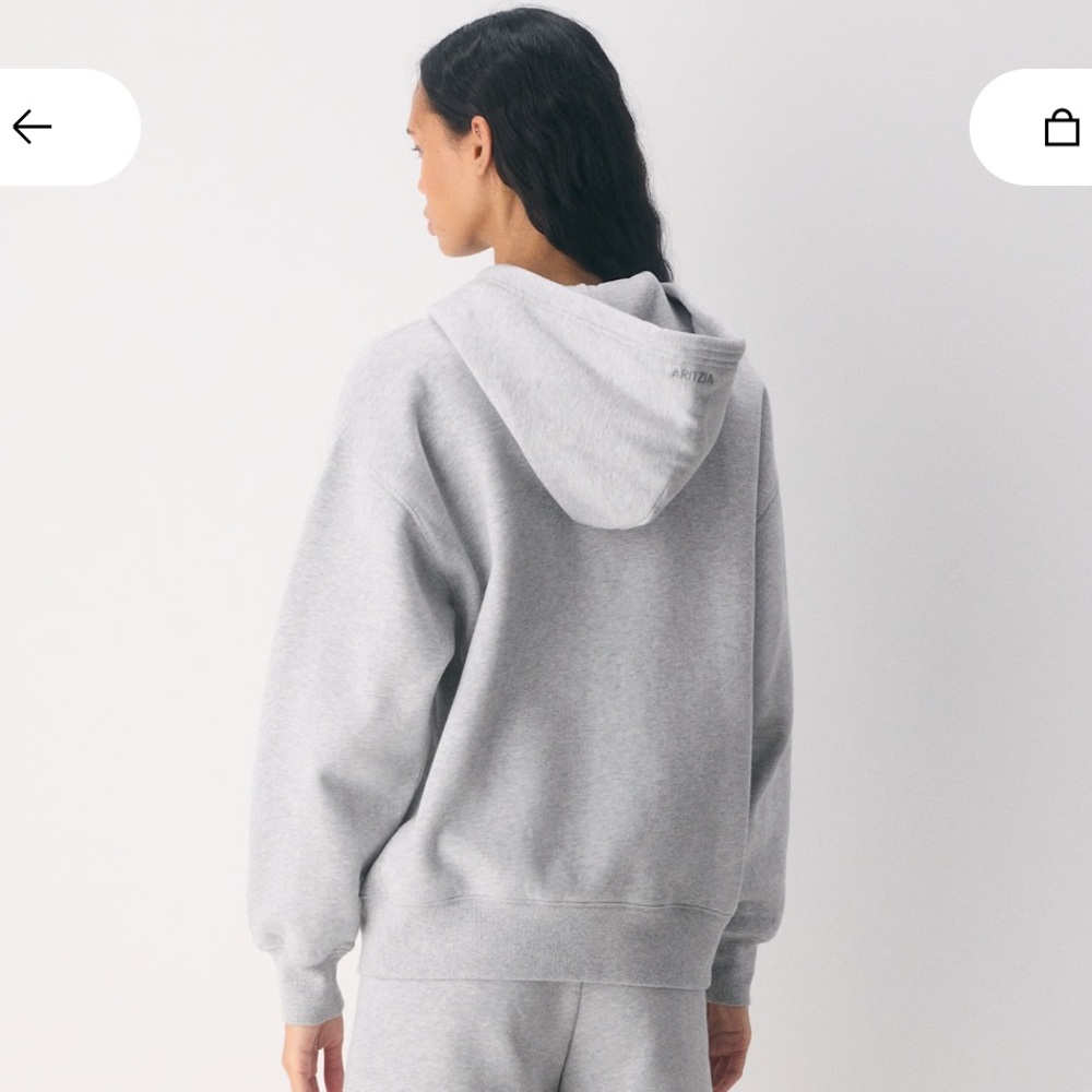 TNA Light Gray Zip-Up Hoodie - Picture 4 of 4